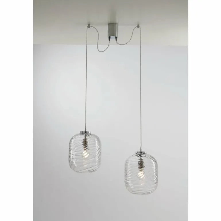 Suspension Luce-Design Nereide Laiton, 2 lumières