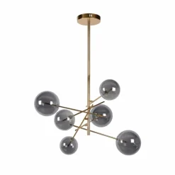 Suspension Lucide ALARA LED Or, 6 lumières