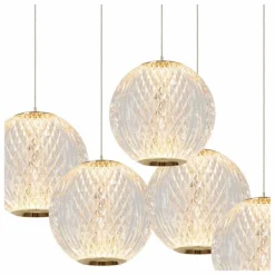 Suspension Lucide CINTRA LED Or, 5 lumières