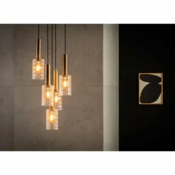 Suspension Lucide CORALIE Laiton, 5 lumières
