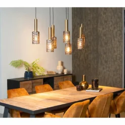 Suspension Lucide CORALIE Noir, 7 lumières