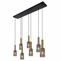 Suspension Lucide CORALIE Noir, 7 lumières