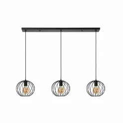 Suspension Lucide DANZA Noir, 3 lumières