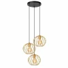 Suspension Lucide DANZA Noir, 3 lumières