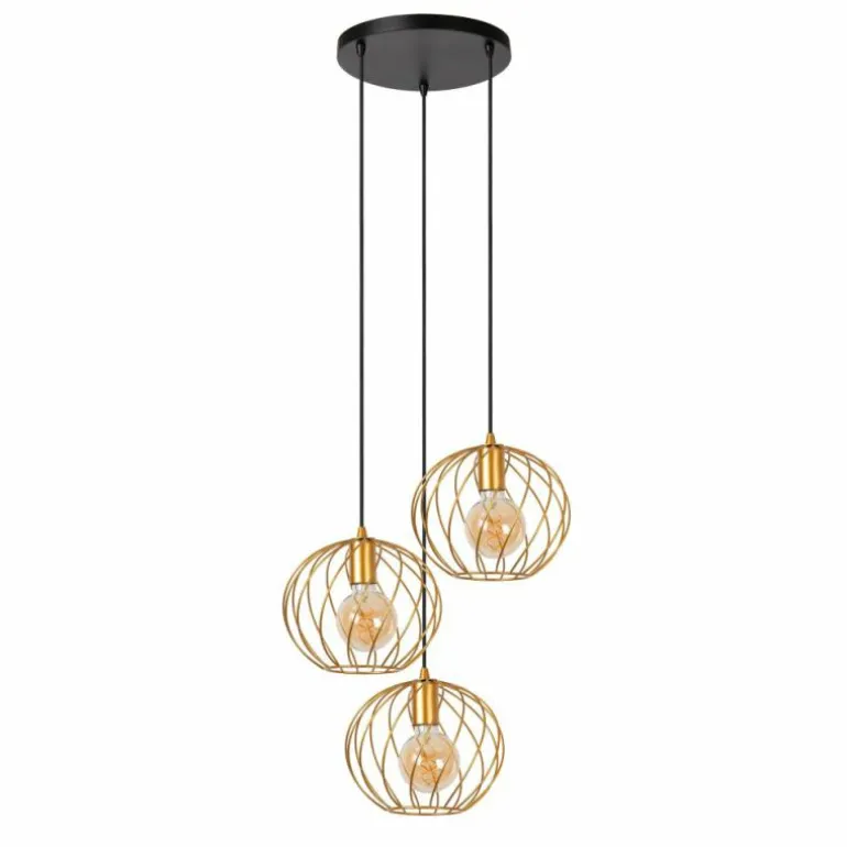 Suspension Lucide DANZA Noir, 3 lumières