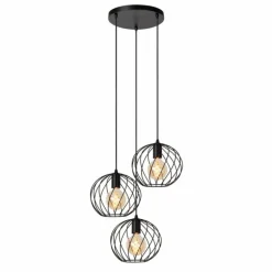 Suspension Lucide DANZA Noir, 3 lumières
