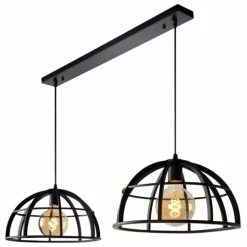 Suspension Lucide DIKRA Noir, 2 lumières