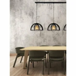 Suspension Lucide DIKRA Noir, 3 lumières