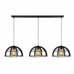 Suspension Lucide DIKRA Noir, 3 lumières