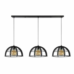 Suspension Lucide DIKRA Noir, 3 lumières