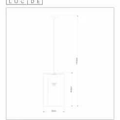 Suspension Lucide DOUNIA Noir, 1 lumière