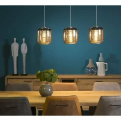 Suspension Lucide ERYN Chrome, 3 lumières