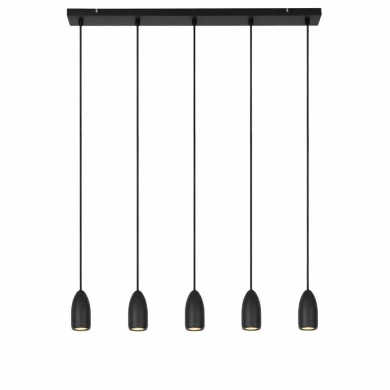 Suspension Lucide EVORA Noir, 5 lumières