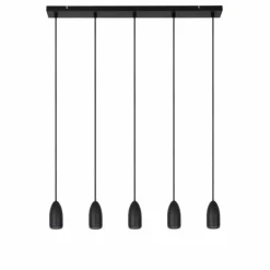 Suspension Lucide EVORA Noir, 5 lumières