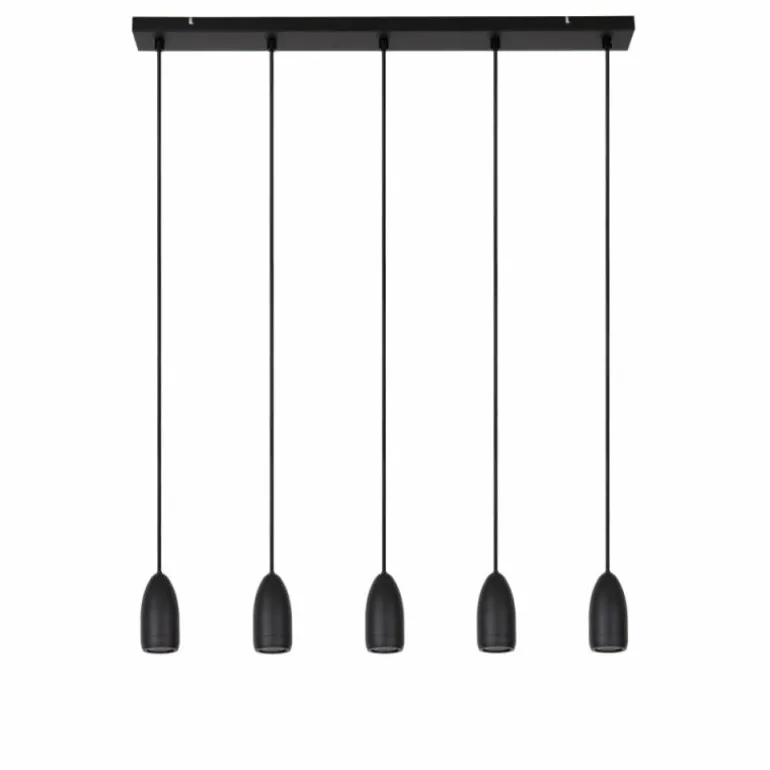 Suspension Lucide EVORA Noir, 5 lumières