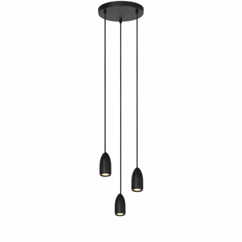 Suspension Lucide EVORA Noir, 3 lumières