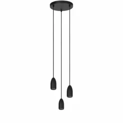 Suspension Lucide EVORA Noir, 3 lumières