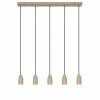 Suspension Lucide EVORA Taupe, 5 lumières
