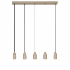 Suspension Lucide EVORA Taupe, 5 lumières