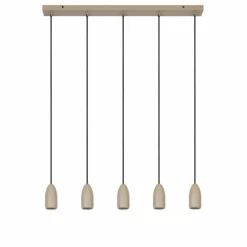 Suspension Lucide EVORA Taupe, 5 lumières