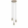 Suspension Lucide EVORA Taupe, 3 lumières