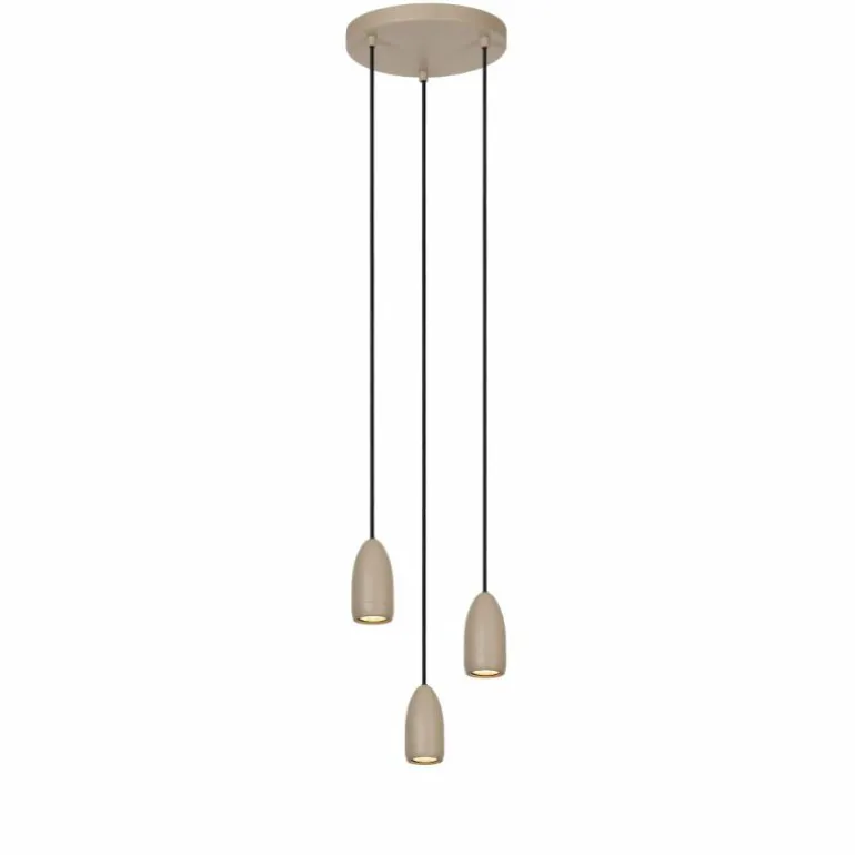 Suspension Lucide EVORA Taupe, 3 lumières