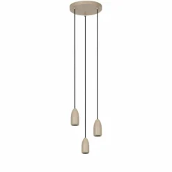 Suspension Lucide EVORA Taupe, 3 lumières