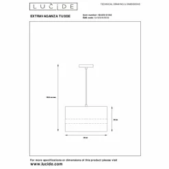 Suspension Lucide EXTRAVAGANZA TUSSE Or, 1 lumière