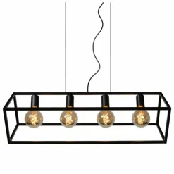 Suspension Lucide FABIAN Noir, 4 lumières