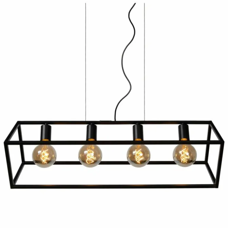 Suspension Lucide FABIAN Noir, 4 lumières