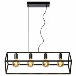 Suspension Lucide FABIAN Noir, 4 lumières