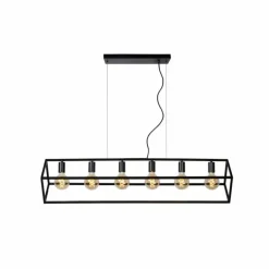 Suspension Lucide FABIAN Noir, 6 lumières