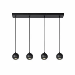Suspension Lucide FAVORI Noir, 4 lumières