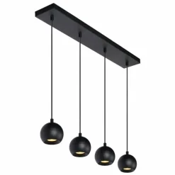 Suspension Lucide FAVORI Noir, 4 lumières