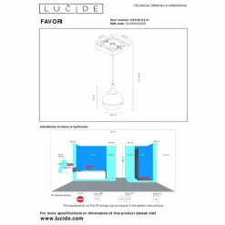 Suspension Lucide FAVORI Blanc, 1 lumière