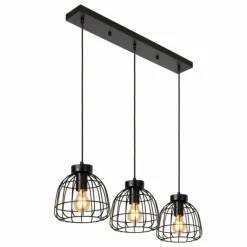 Suspension Lucide FILOX Noir, 3 lumières
