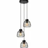 Suspension Lucide FILOX Noir, 3 lumières