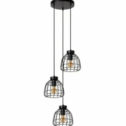 Suspension Lucide FILOX Noir, 3 lumières