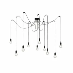 Suspension Lucide FIX MULTIPLE Noir, 10 lumières