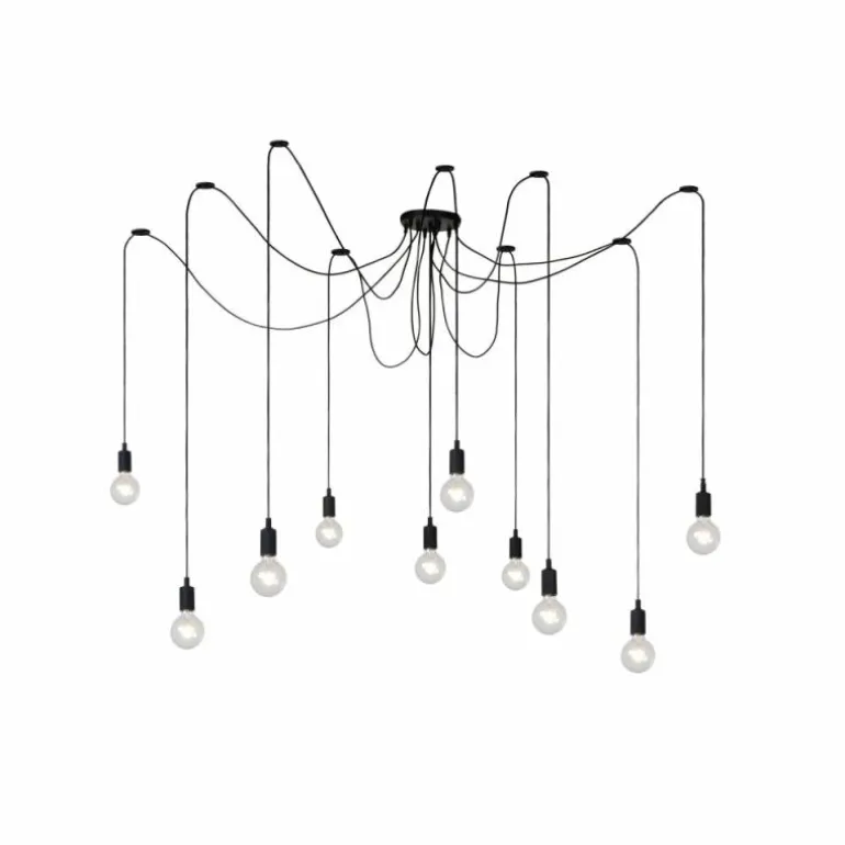 Suspension Lucide FIX MULTIPLE Noir, 10 lumières