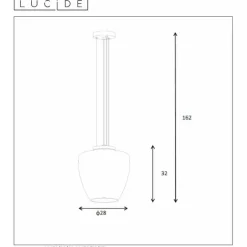 Suspension Lucide FLORIEN Gris, 1 lumière