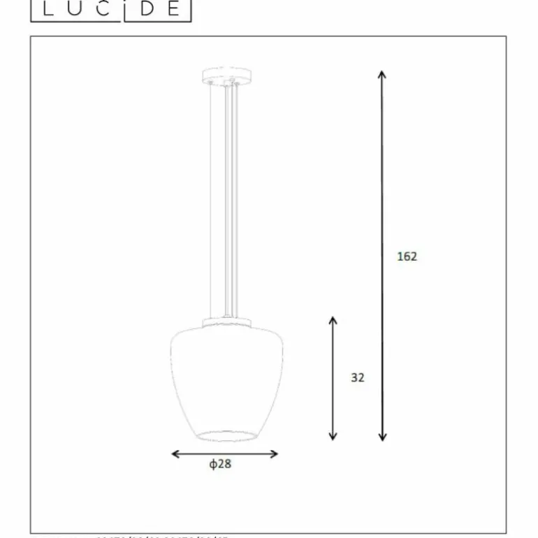 Suspension Lucide FLORIEN Gris, 1 lumière
