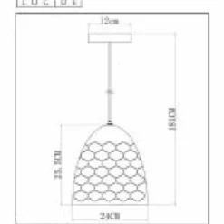 Suspension Lucide GALLA Gris, 1 lumière