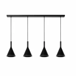 Suspension Lucide GIPSY Noir, 4 lumières