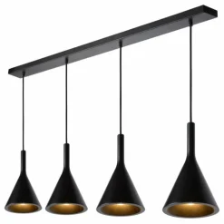 Suspension Lucide GIPSY Noir, 4 lumières