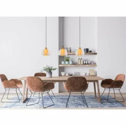 Suspension Lucide GUNHILD Or, Laiton, 3 lumières