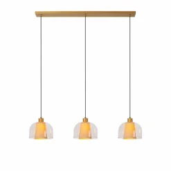 Suspension Lucide GUNHILD Or, Laiton, 3 lumières