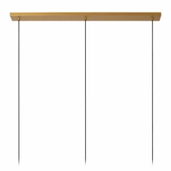 Suspension Lucide GUNHILD Or, Laiton, 3 lumières