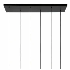 Suspension Lucide JOANET Or, Laiton, Noir, 6 lumières