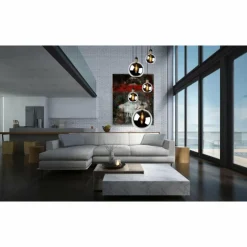 Suspension Lucide JULIUS Noir, 5 lumières